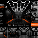 Lumière Hexagonale LED SHOWROOM