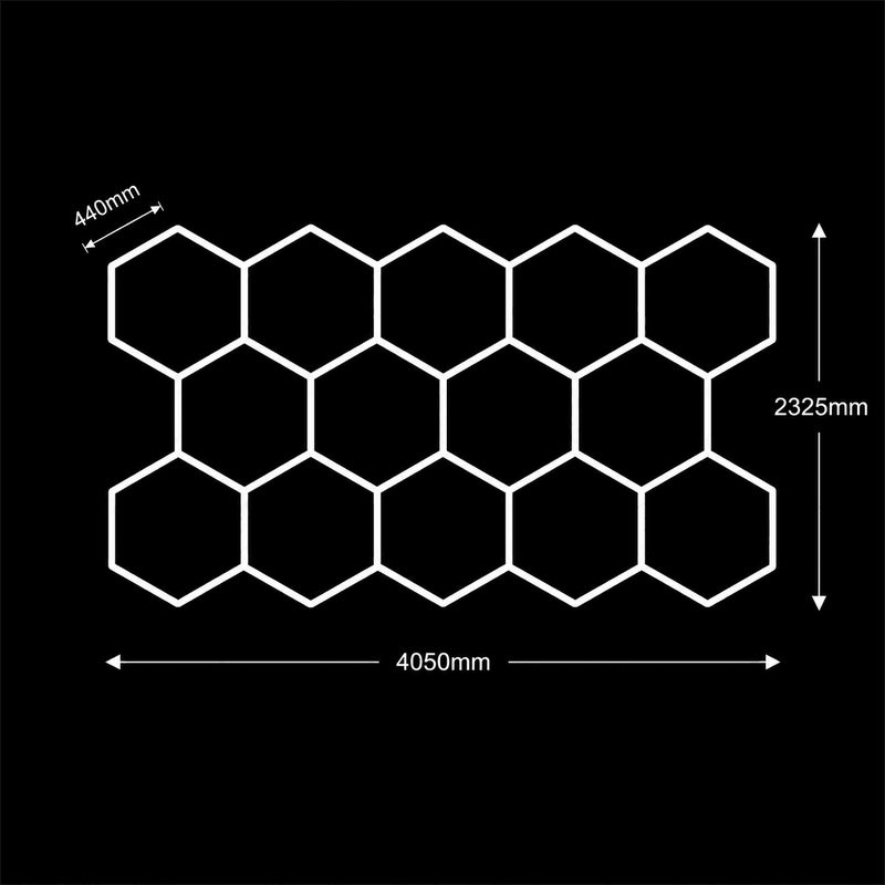 Lumière Hexagonale LED SHOWROOM